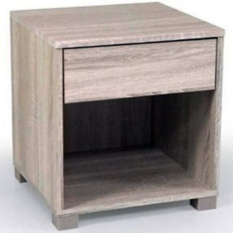 Trade Shop - COMODINO CON CASSETTO 40X36X44CM IN LEGNO ROVEROM -