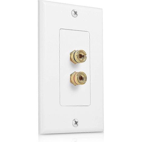 Plaque murale pour 2 haut-parleurs, panneau audio pour home cinéma, compatible avec 1 haut-parleur (1/5)