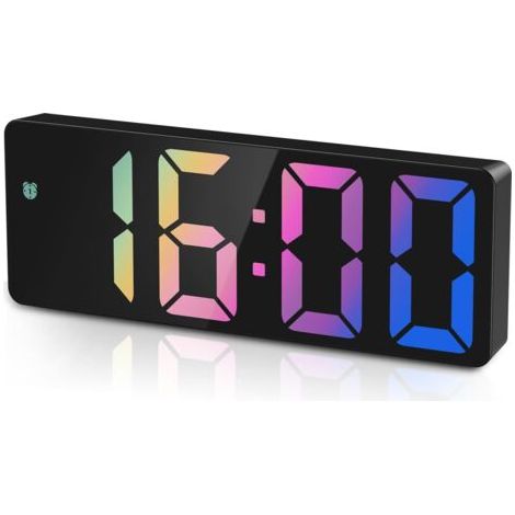 Ankilo Réveil numérique, Horloge LED pour la Chambre, Horloge électronique de Bureau avec Affichage de la température, luminosité réglable, Commande vocale, 12/24H (1/5)
