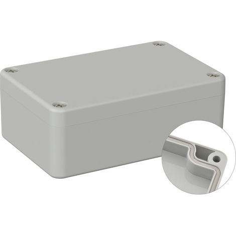 TRU COMPONENTS TC-9065440 Outdoor-Gehäuse 98 x 64 x 36.4 Polycarbonat Lichtgrau (RAL 7035) 1 St. (1/2)