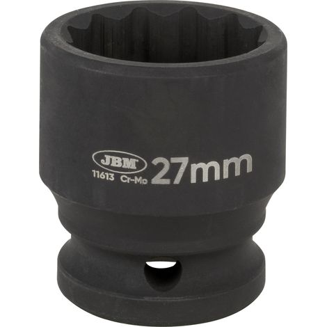 JBM16570 12-seitiger 1/2" 27 mm kurzer Schlageinsatz