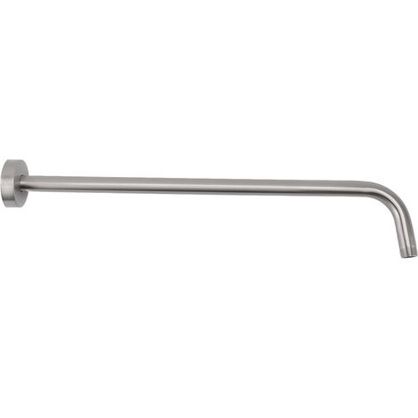 Stainless Steel Shower Arm, NPT1/2 Wall Mount Extension for Universal Compatibility, Aesthetic Installation (Brushed) (1/4)
