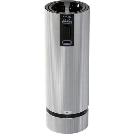 Moulin à sel électrique Peugeot line rechargeable aluminium 15 cm (1/2)