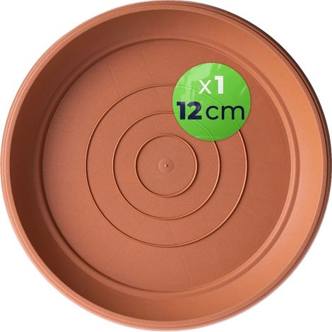 Plateau de Pot, 12 cm de Diamètre, Ajustable pour Pots de 11 à 54 cm, Matériau Plastique Durable, Design Moderne, Disponible en Anthracite et Terracotta (1/5)