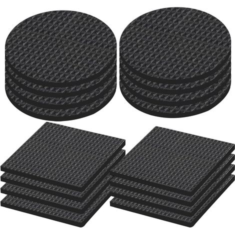 16 Pièces Patin Chaise, Patin Antiderapant, Pieds Caoutchouc Patins Autocollant Protecteurs de Meubles, Patins de Protection pour Sols en Boi 40mm (1/5)