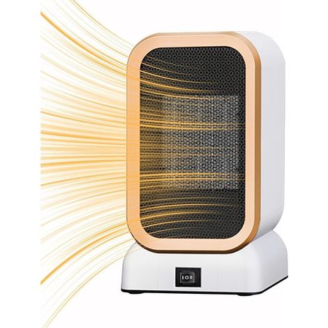 Chauffage de bureau, chauffage d'appoint Petit radiateur domestique silencieux - Chauffage électrique rapide, réglable et sûr pour les bureaux,blanc (1/5)