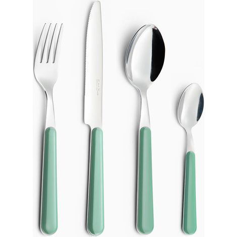 Servizio Set di Posate 24 pezzi in Acciaio Inox Eme Brio Verde 50