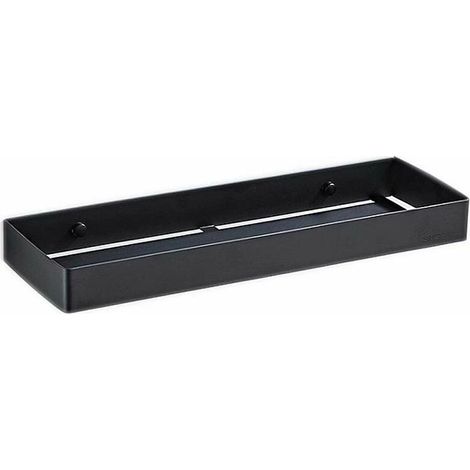Support de salle de bain en acier inoxydable monocouche noir de 40cm support de salle de bain en acier inoxydable support de stockage de serviettesadapté à la douche (1/5)