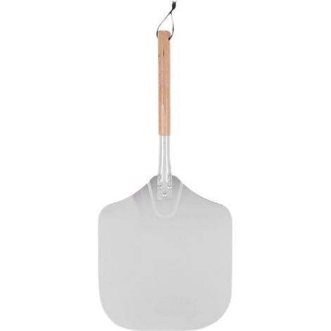 Pelle à pizza carrée en aluminium avec manche en bois, adaptée aux fours, à la fabrication artisanale du pain et à la pâtisserie maison.-AquaForge (1/5)