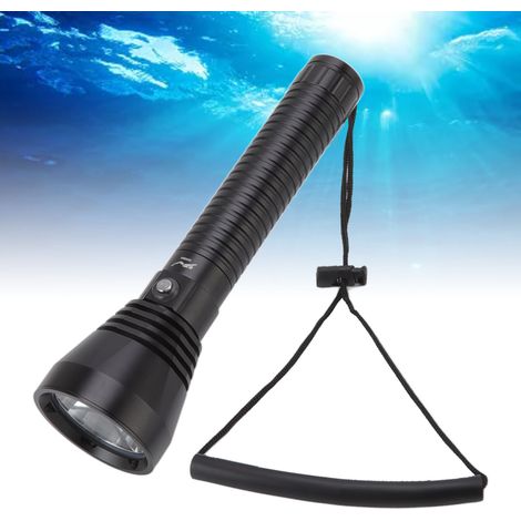 5000 lm Taucherlampe, IPX8 wasserdicht, hohe Helligkeit, Reichweite bis zu 80 m Tiefe, mit Handschlaufe für den Außeneinsatz (weißes Licht). (1/5)