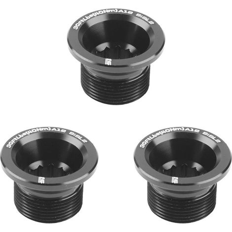 3X Convient pour Hollowgram SiSL2 Crankbolt Kit - Noir - KP251/ (1/5)