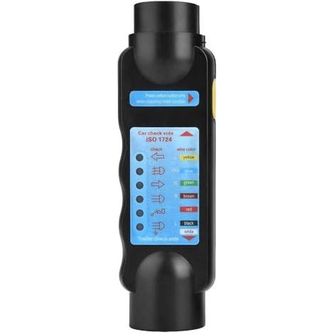 Outil de Test de Remorque à 7 Broches, Testeur de Feux de Remorque à 7 Broches Testeur de Câblage de Barre d'Attelage 12V Testeur Électrique de Barre de Remorquage Outil de Diagnostic (1/5)