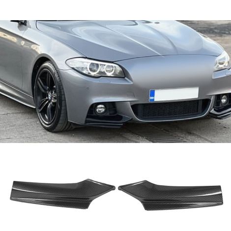 Lames de pare-chocs avant (une paire, gauche et droite) pour BMW Série 5 F10 F11 M Sport 2010-2016 (ZST-441), pare-chocs texturés en fibre de carbone (1/5)