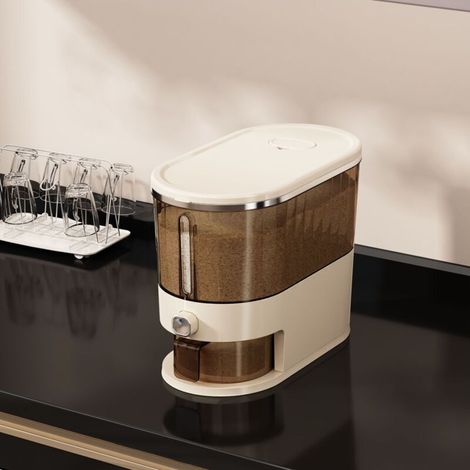 Réservoir de stockage de cuisine, seau à riz pressurisé, anti-poussière et anti-humidité - 10 L, 34 x 25 x 18 cm