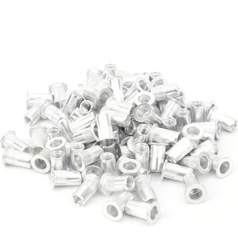 100 Rivets Écrous à Tirer Aluminium Tête Plate M5 Quincaillerie Fixation Verticale Lot Accessoires WJ-30045M (1/5)