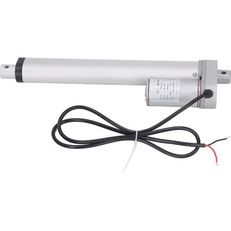 Vérin électrique linéaire miniature 750N 200mm 12V Blanc pour Automatisation Domotique Robotique Agricole Extérieur Moteur (1/5)