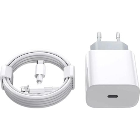 D20W snabbladdningshuvud lämpligt pour Apple-laddningsset mobiltelefonladdningshuvud datakabel (1/5)