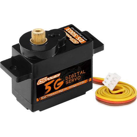 5G Metall-Servomotor, hochpräziser Mini-Antivibrations-Servomotor für Modellautos, Drohnen, Spielzeug, ferngesteuerte Autos, Miniaturautos und Mikro-Servomotoren.