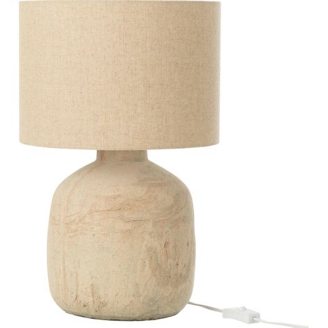 Lampe en terre cuite beige style naturel pour ambiance chaleureuse - Beige naturel terre cuite (1/5)