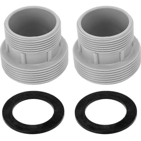 Adaptateur de tuyau de piscine universel en plastique avec joints de connexion pour pompe de filtration Intex 4560 et 58254 NO.3275 (lot de 2)