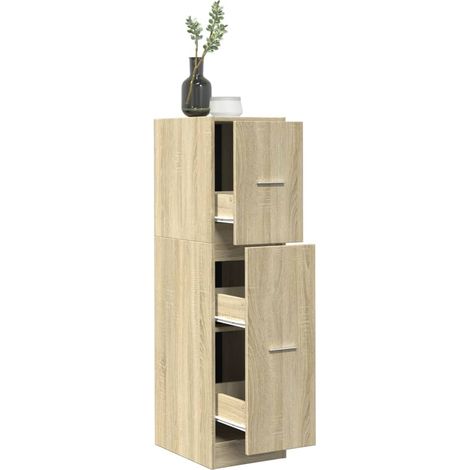Armario botiquín madera de ingeniería roble  30x41x118 cm (1/5)