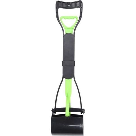 FUROKOY Pelle à caca à mâchoire longue Pet Pooper Longue Poignée Jaw Poop Scoop Clean Pick Up Dog Cat Waste Picker Vert + noir