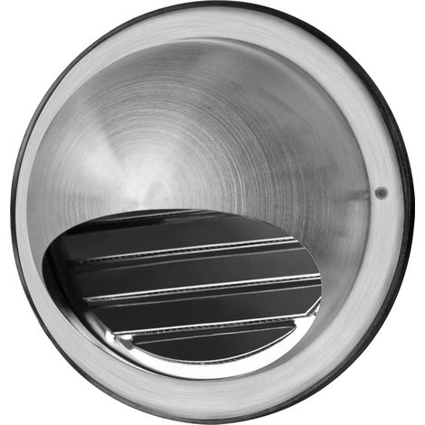 Aérateur rond en acier inoxydable 304 de 100 mm, extracteur à nez arrondi de 4 pouces, grille avec persiennes, moustiquaire et déflecteur de gouttes (1/5)