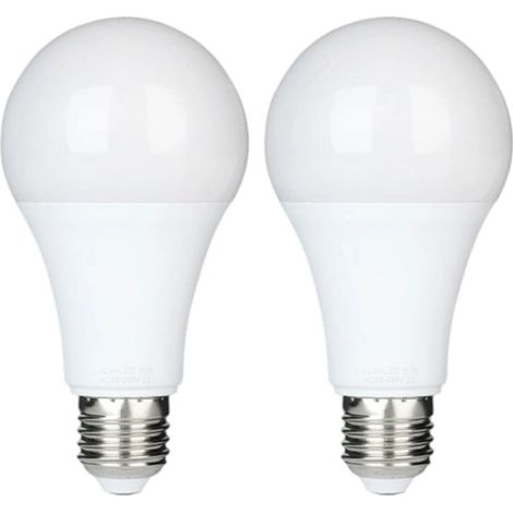 Set of 2 Bulb LED Detecteur of Movement PIR, E27 Base Taraudage, 12W, 1000 Lumens (equivalent of 100 watts), 220V, 6000K White Cold, Bulbs lighting of Safety (1/5)