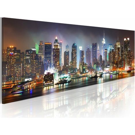 Tableau reflets blancs à new york - 135 x 45 cm (1/4)