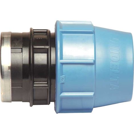 "RACCORDO DIRITTO FEMMINA A COMPRESSIONE PER TUBO POLIETILENE UNIDELTA Ø50 x 1""""1/4 F - PN16"