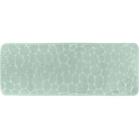 Tappeto memory in microfibra pebble 45x120 cm - verde eucalipto - Tendance
