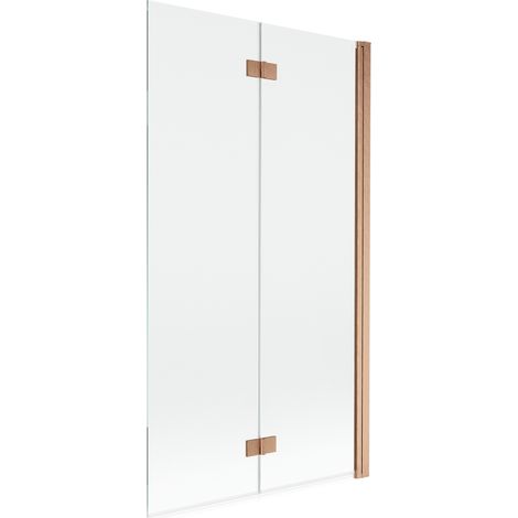 Mexen Mist paroi de douche 2 battants droit 100 x 150 cm, transparent, cuivre brossé - 8A9-100-002-65-00-P (1/5)