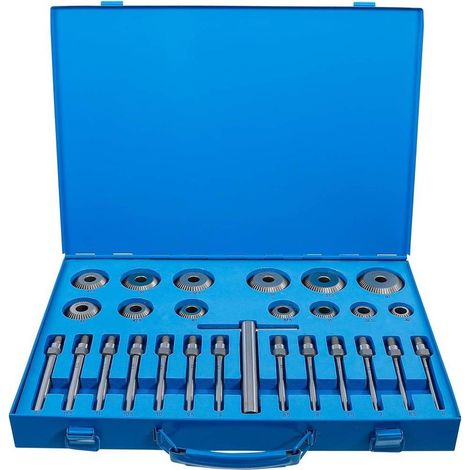 Jeu de Fraises pour Sièges de Soupapes 30-60 mm - 27 pcs - Précision et Durabilité, Acier, Pro - D-Work (1/5)