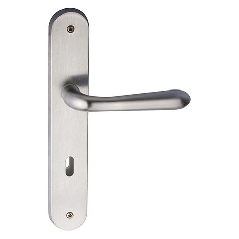 Maniglia Per Porta Pz Betty S Con Piastra Lunga, Mattchrom
