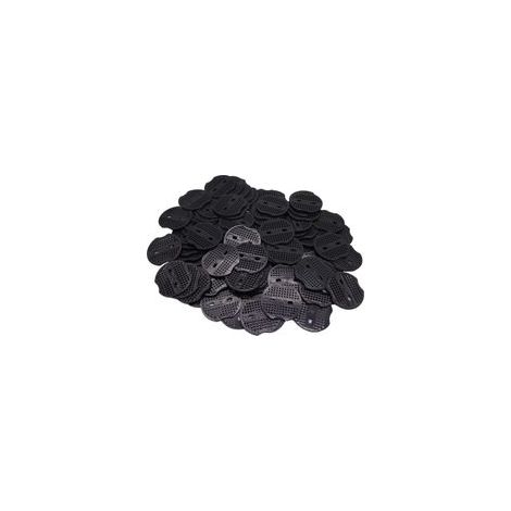 100 PCS Rondelles pour Piquets de Fixation en Acier pour bâche, Rondelle d'ancrage en U pour Piquets de Jardin, Piquets de Fixation Tente (3 Trous communs) H144 (1/5)
