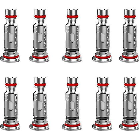 10er-Packung Ersatzverdampferköpfe für Caliburn Ca G Pod / Prime Vaper, 0,8 Ohm Mesh-Verdampferkopf