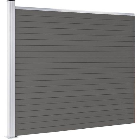 Maison Exclusive - Zaunelement WPC 175x146 cm Grau