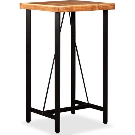 Set de 1 Table et 2 Tabourets de bar, Ensemble Table et Chaises Bois d'acacia massif et de récupération OIB2579E (1/5)