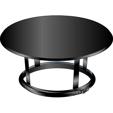 Chapeau Pare-pluie simple Ø150 Noir mat ral 9019 CPI 150 POUJOULAT - 31150087/9030