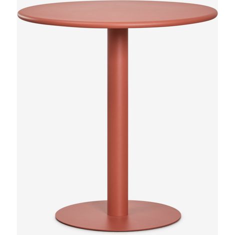 Table de jardin ronde Ø70 cm en fer Mizzi SKLUM Terracota (1/5)