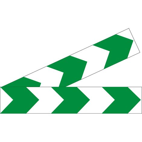 Lot 2 bandes 52mm x 1m - Chevrons Vert - 4641171