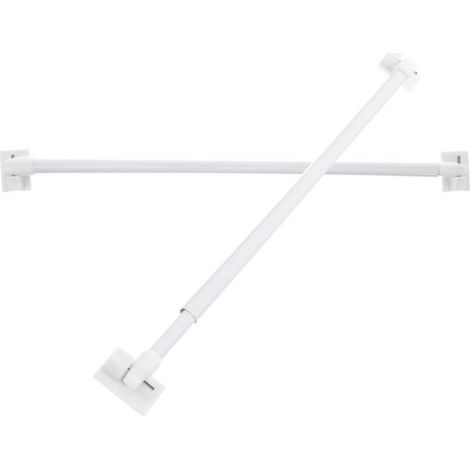 Paquete de 2 barras de tensión ajustables para ventanas, no requieren perforación, de plástico, para mosquiteras, cortinas y separadores de ambientes. (1/5)