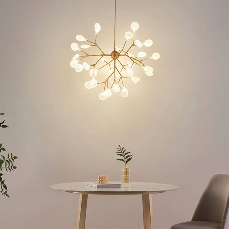 Goldene Design Ast-Hängeleuchte 36-flammig - Arsinoe (1/5)