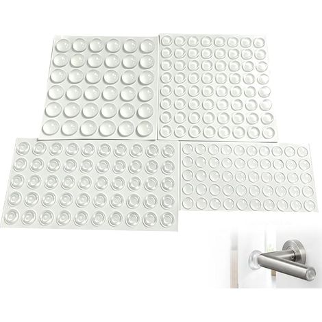 Patin Silicone Butée Amortisseur Meuble Tailles Transparent Autocollant Tampon Caoutchouc Antidérapant Protection Porte Tiroir Placard Isolation Phonique Pied de Chaise (1/5)