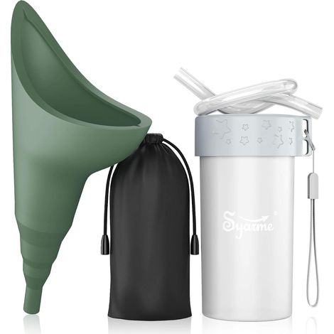 Standing for Women, Reusable Female Urinal with Extension Tube, Suitable for Travel, Festivals, Camping, Traffic Jam Etc., Includes Waterproof Bag, Waterproof Cup (1/5)