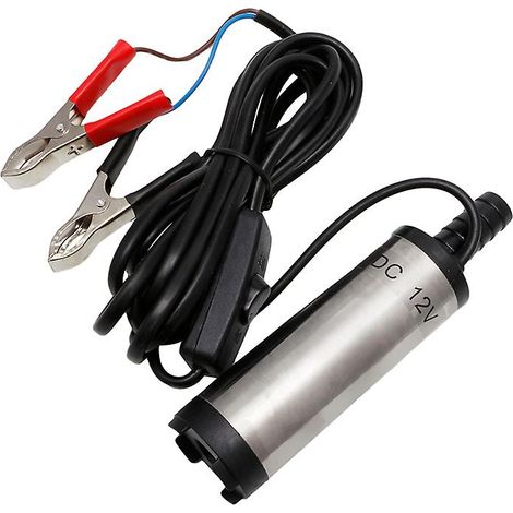 Pompe submersible 12 V CC en acier inoxydable pour diesel, débit de 12 L/min, diamètre 38 mm, compatible avec carburant, eau et huile. (1/5)