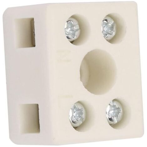 Bornier en céramique en céramique connecteurs en céramique de Porcelaine 22 18 13mm 425 ℃ Isolation en céramique Faite de cuivre 250V (Tension nominale) , Bornier (1/3)