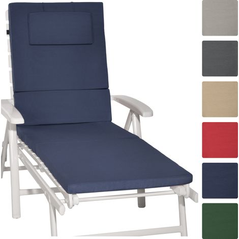 Beautissu Loft RL Cojines colchoneta para Tumbona amaca de Ruedas jardín Azul oscuro