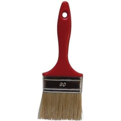 Pinceau plat - largeur 80mm - soies pures A - Rouge (1/4)