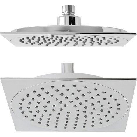 TRADE SHOP - Soffione Doccia Slim Quadrato 20 X 20 Cm Plus In Abs Cromato Miscelatore - (1/3)